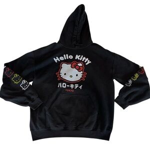 Hello Kitty Tokyo Black Pullover Graphic Hoodie Women’s Size M